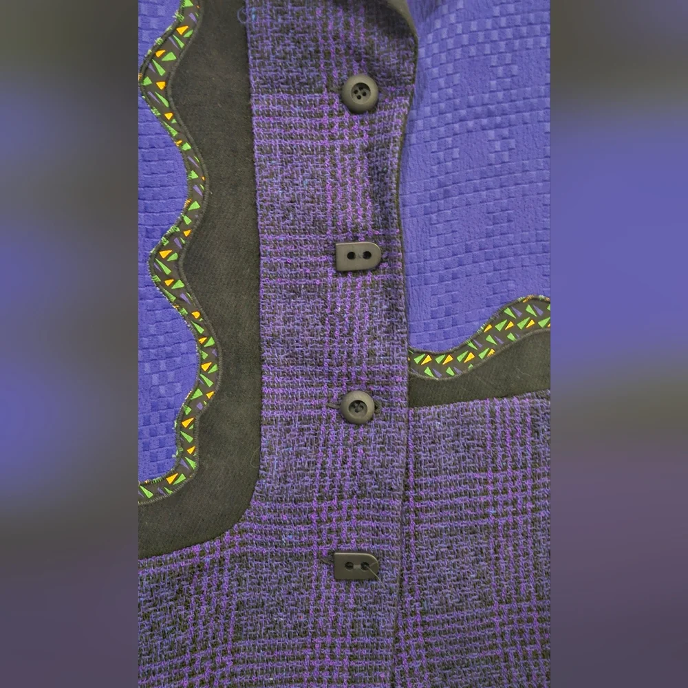 Canvasbacks 80s 90s Dark Colorful Abstract Blazer Women's Size Medium